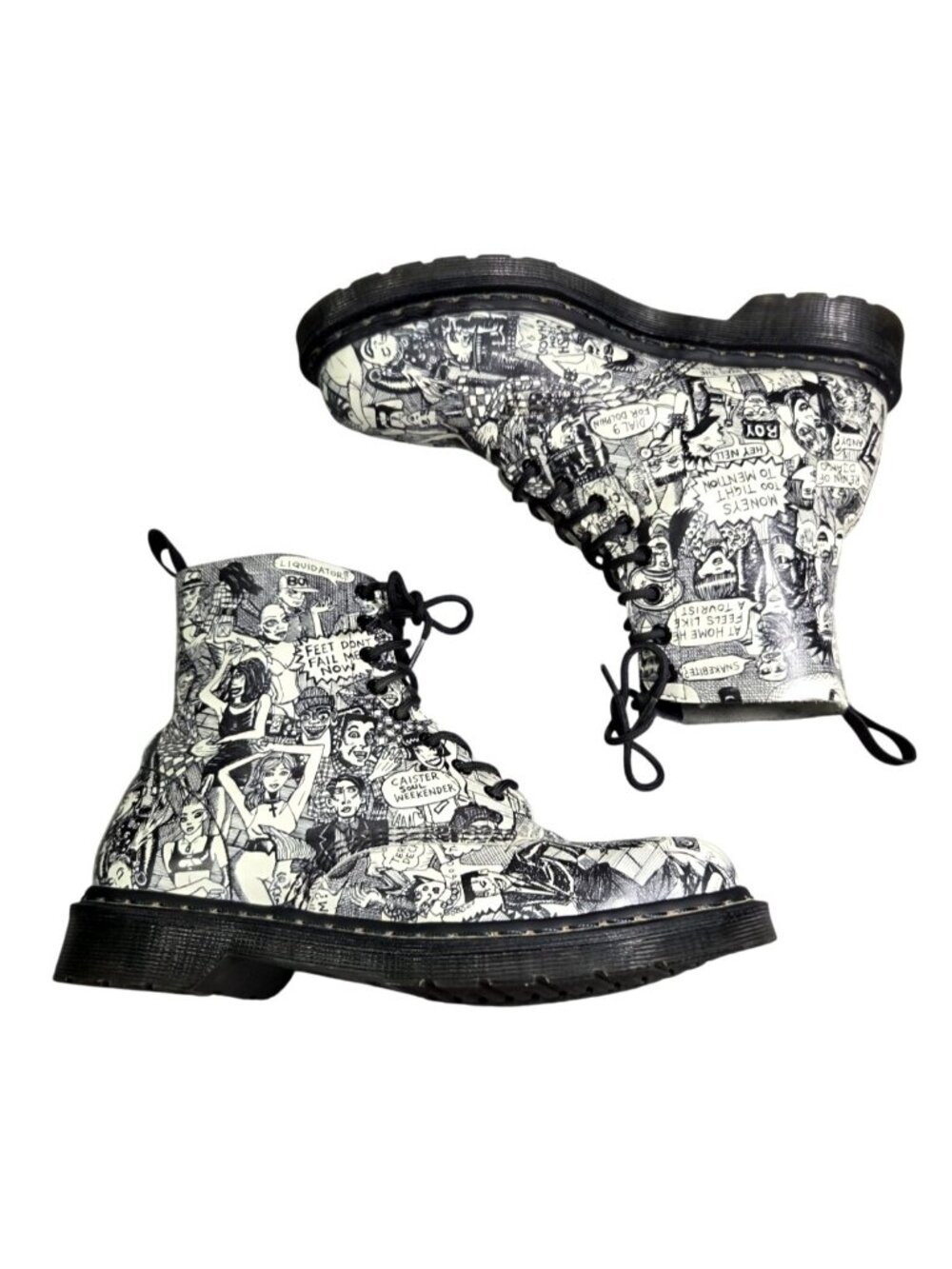 Doc Martens X Mark Wigan Party People Leather Boots Unisex 1460 Pascal W 10 M 8